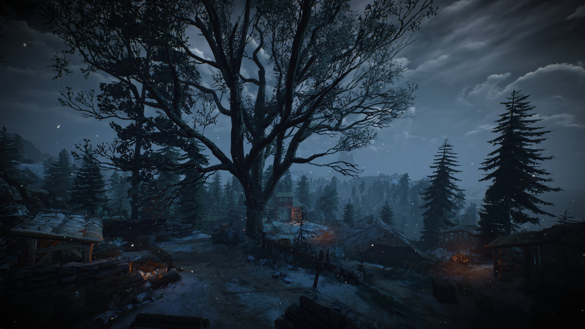 1920x1080 Silhouette of trees wallpaper, The Witcher 3: Wild Hunt, video games, Skellige HD wallpaper