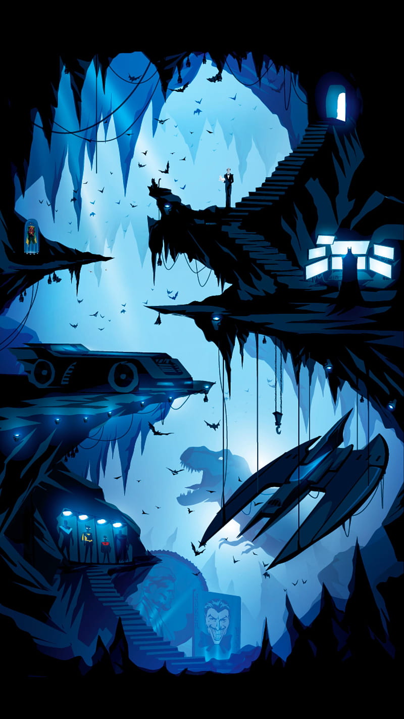 800x1422 HD batcave wallpaper