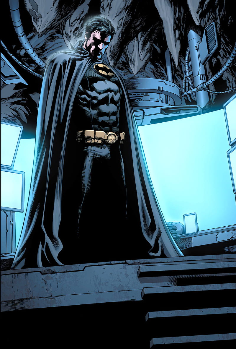 800x1181 Batcave, art, batman, comics, cover, dc, drawing, HD phone wallpaper