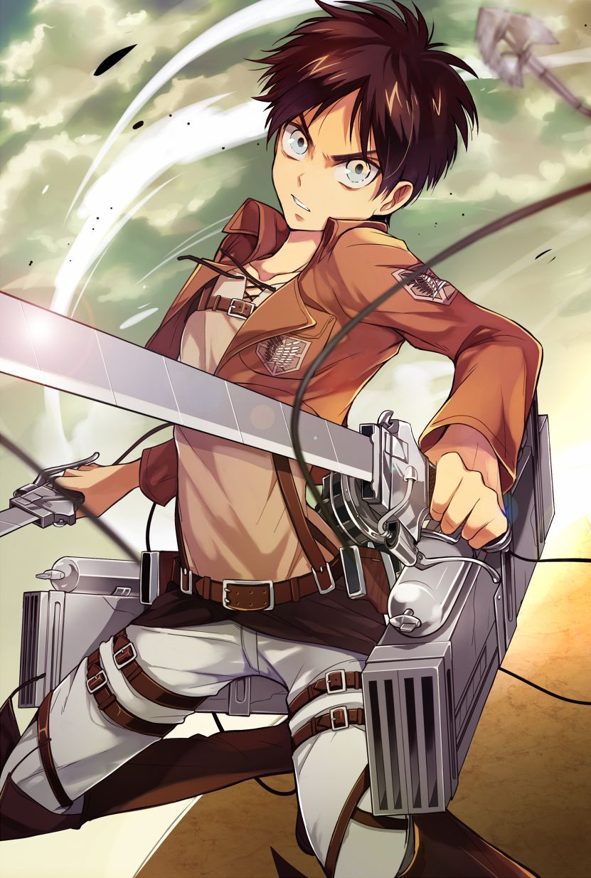 831x1234 Eren Yeager Phone Wallpaper
