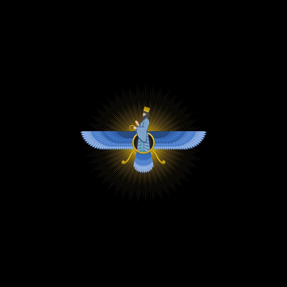 1000x1000 Zoroastrian Symbol Design