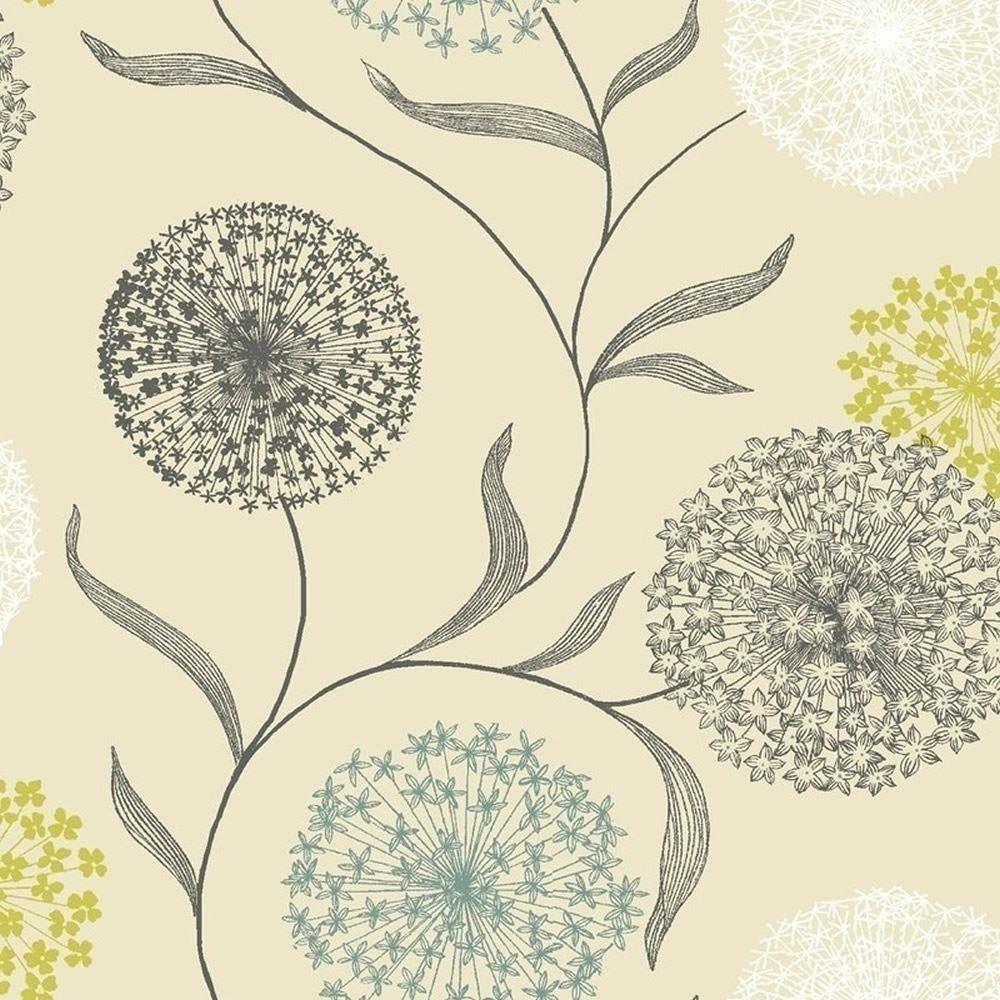 1000x1000 Starburst K2 Wallpaper by Holden Decor Green / Teal / Cream