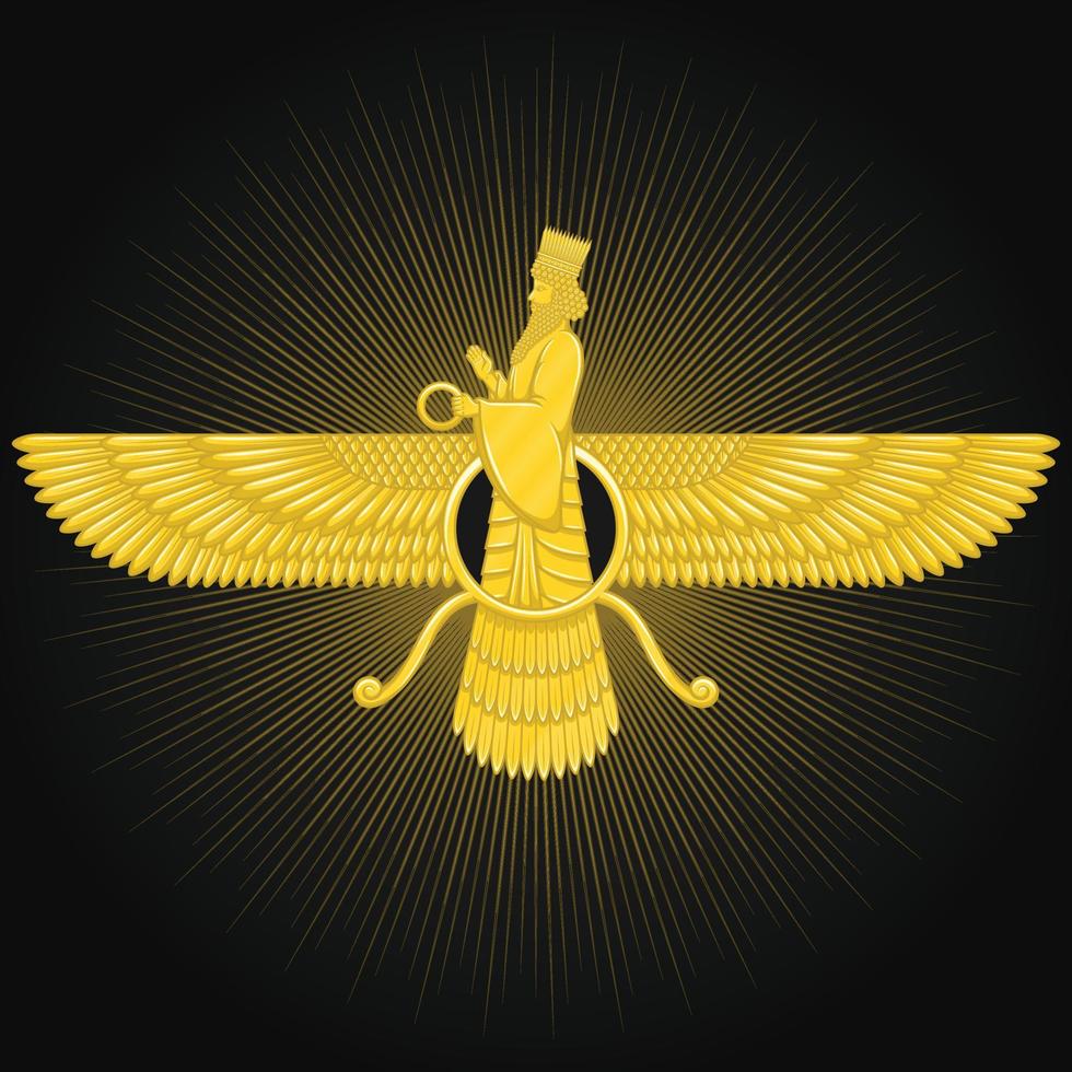 980x980 Golden Zoroastrianism Symbol