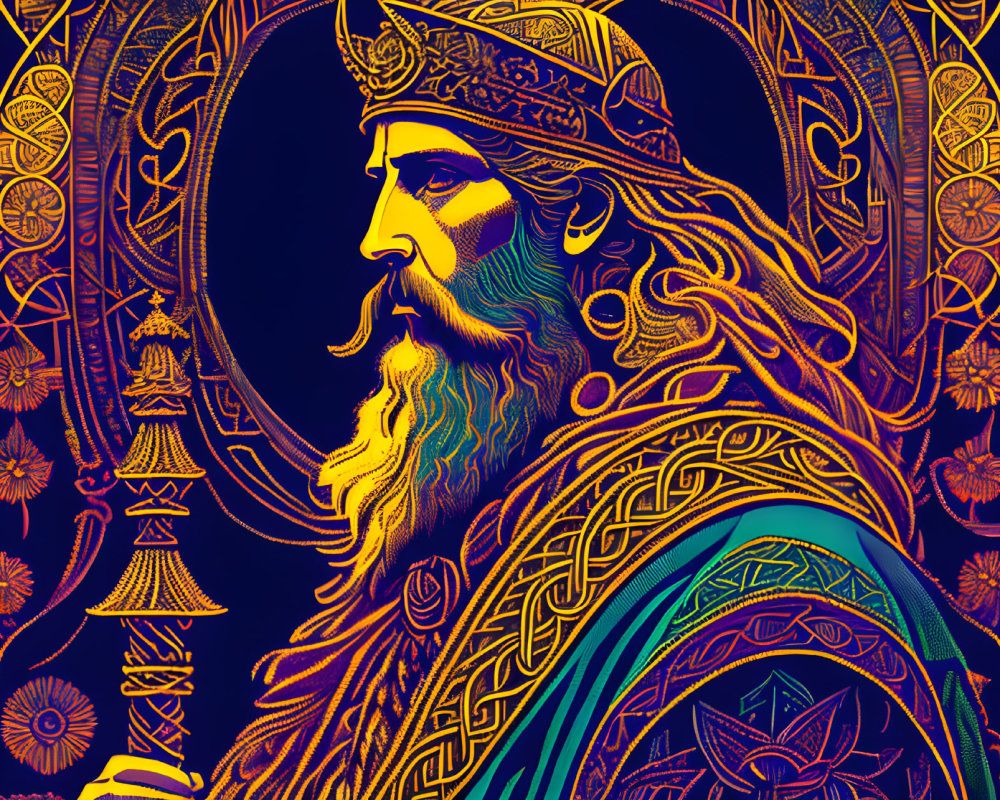 1000x800 image of Ahura Mazda, the great Iranian god of the Zoroastrian or Mazdasena religion. Deep Dream Generator