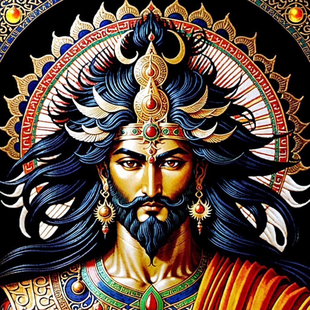 1024x1024 Ahura Mazda vs Ahriman: Sacred Resistance to Technological Dystopia