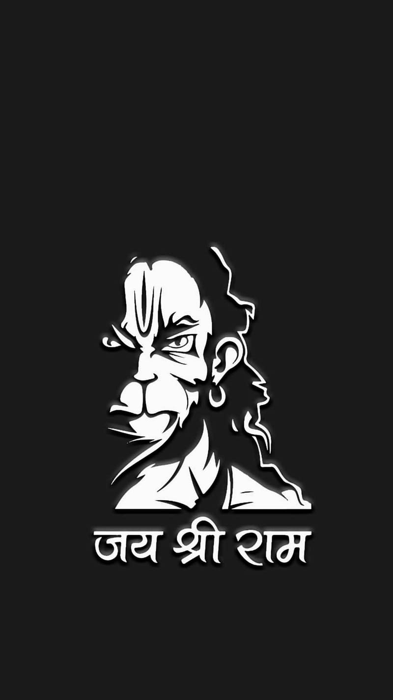 800x1422 Hanuman Ji Dangerous, Black Background, bajrangbali, lord, god, HD phone wallpaper
