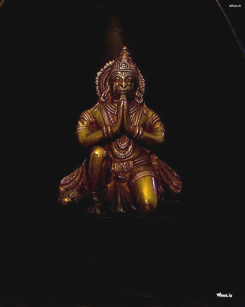 819x1024 Black Background With Hanuman Ji Picture Download