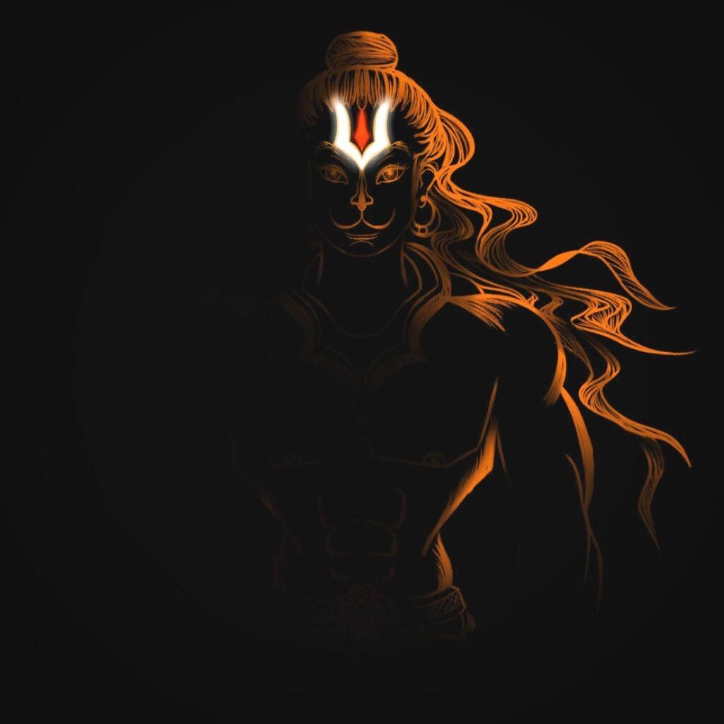 1024x1024 Hanuman Art Wallpaper