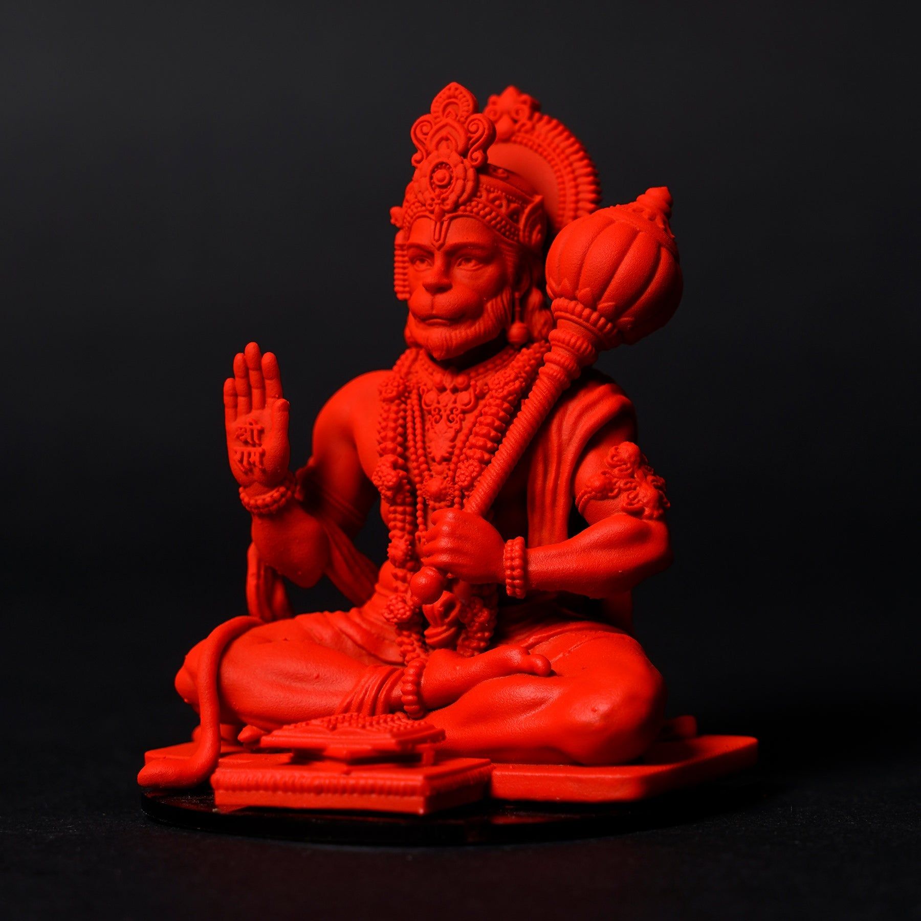 1800x1800 Lord Hanuman ji Black