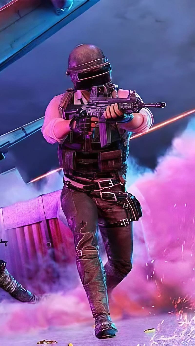 800x1421 Bgmi Background, Pink Smoke Background, war game, HD phone wallpaper