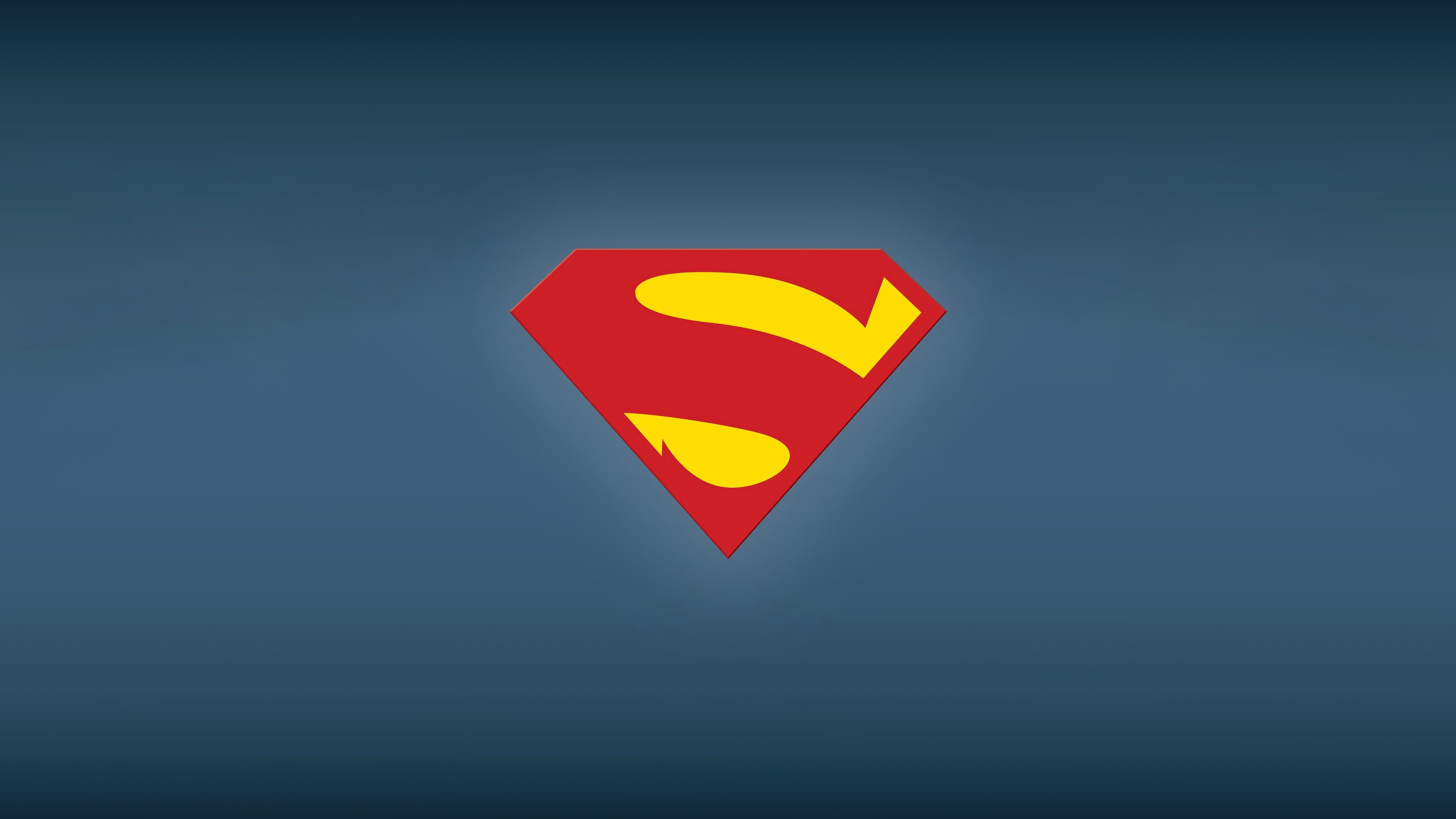 3840x2160 Wallpaper logo, DC Comics, Absolute Superman for mobile and desktop, section минимализм, resolution 3840x2160