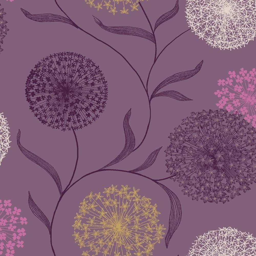 1000x1000 Plum Purple / Gold Wallpaper