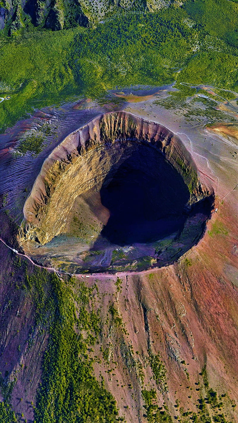 800x1422 Vesuvius, mountain, pixel HD phone wallpaper