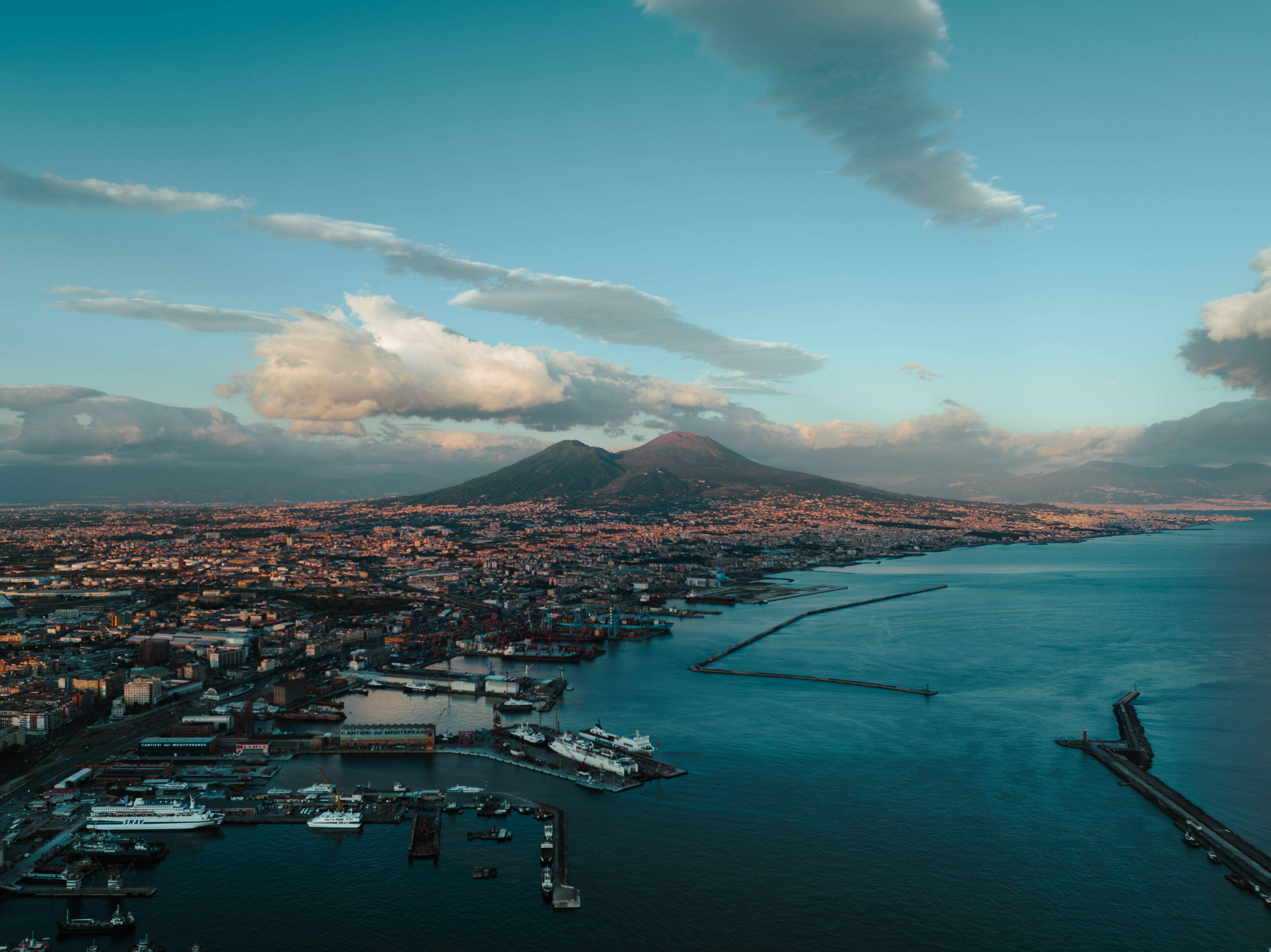 4855x3636 Aerial View of Naples, Italy · Free
