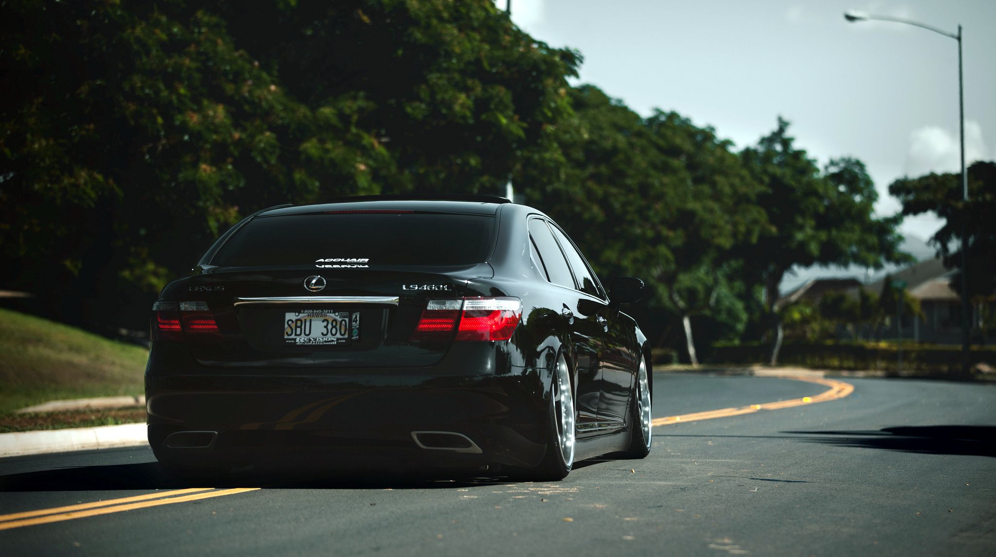 2048x1146 Wallpaper Lexus, black, LS VIP, Rear for mobile and desktop, section lexus, resolution 2048x1146