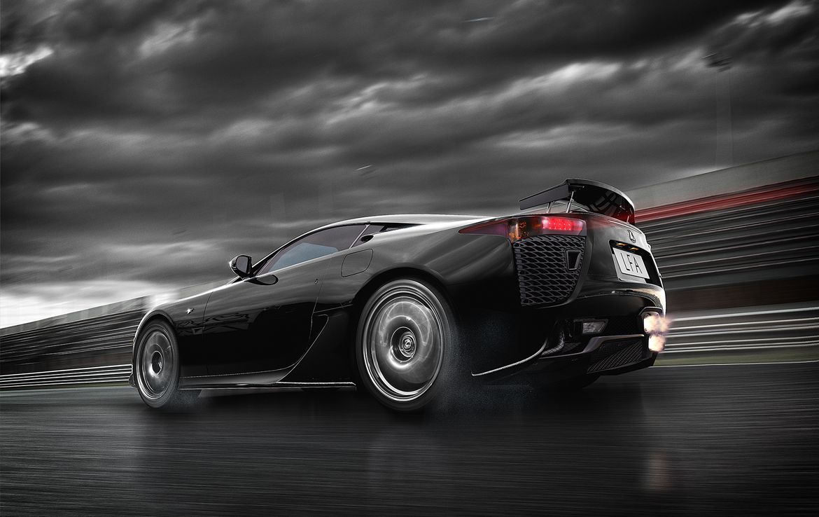 1170x738 3D Rendered Lexus LFA CG Car Montage Agent Website