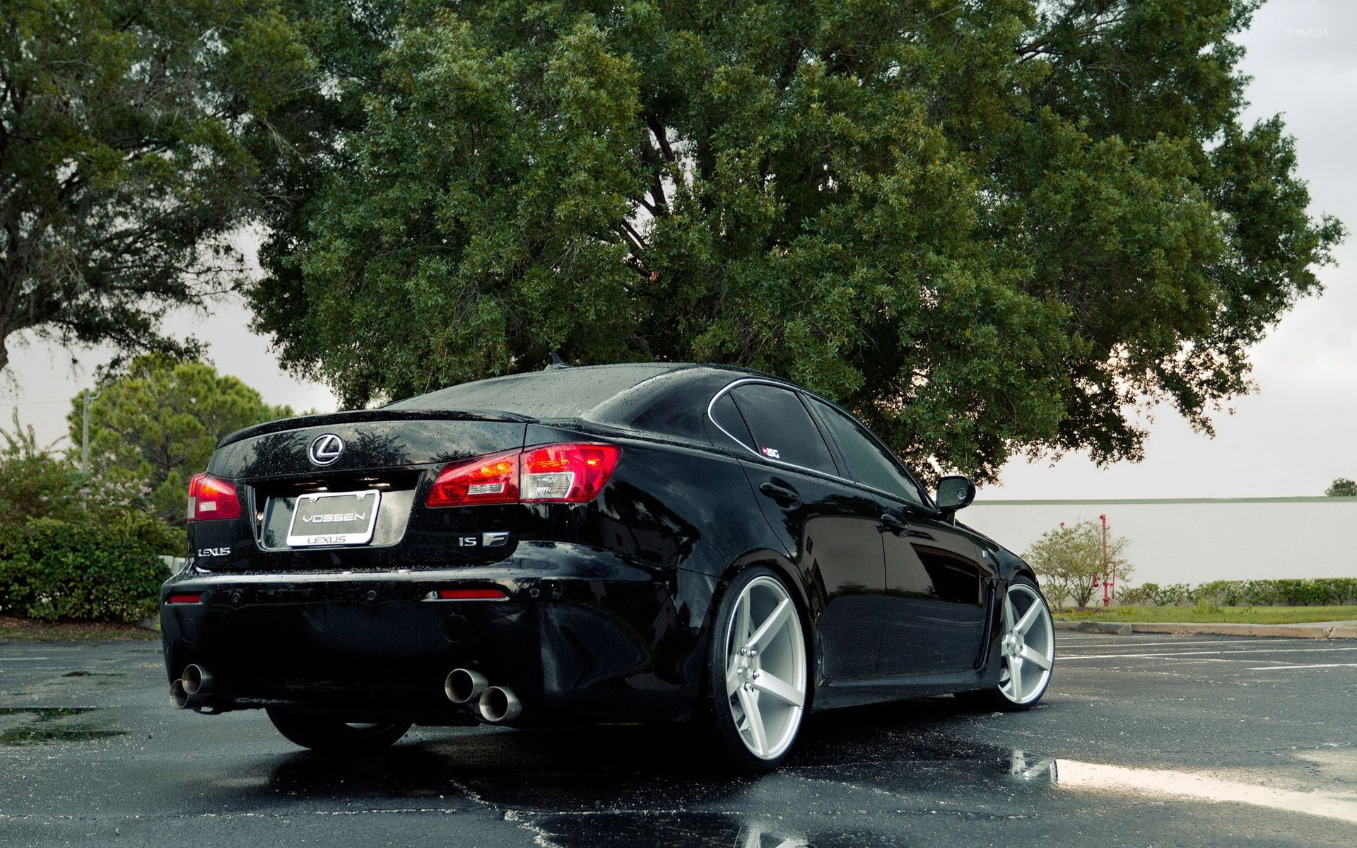 1920x1200 Black Vossen Lexus IS back side view wallpaper wallpaper