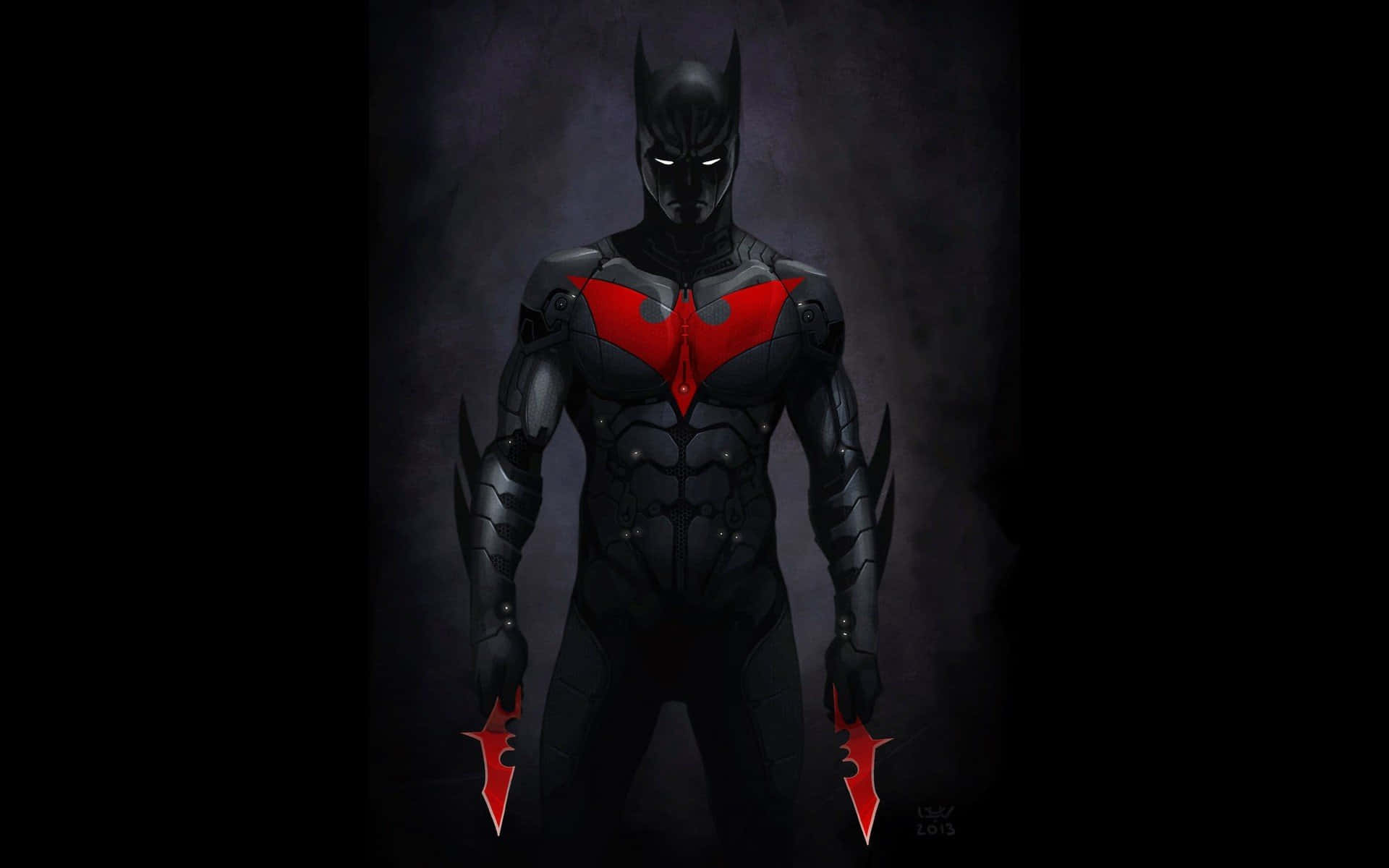 1920x1200 Download Bright Red Batman Logo Wallpaper