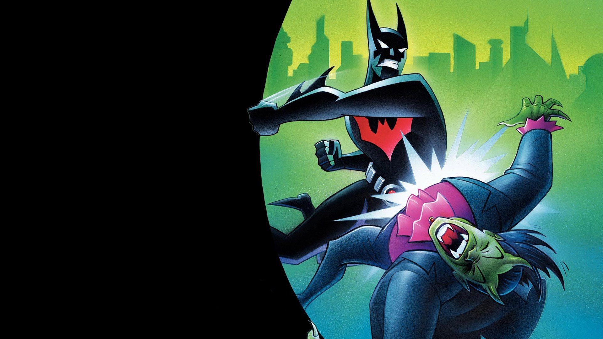 1920x1080 Batman Beyond HD: Neo Gotham Duel / Future Bat Wallpaper / Red Bat Showdownx1080