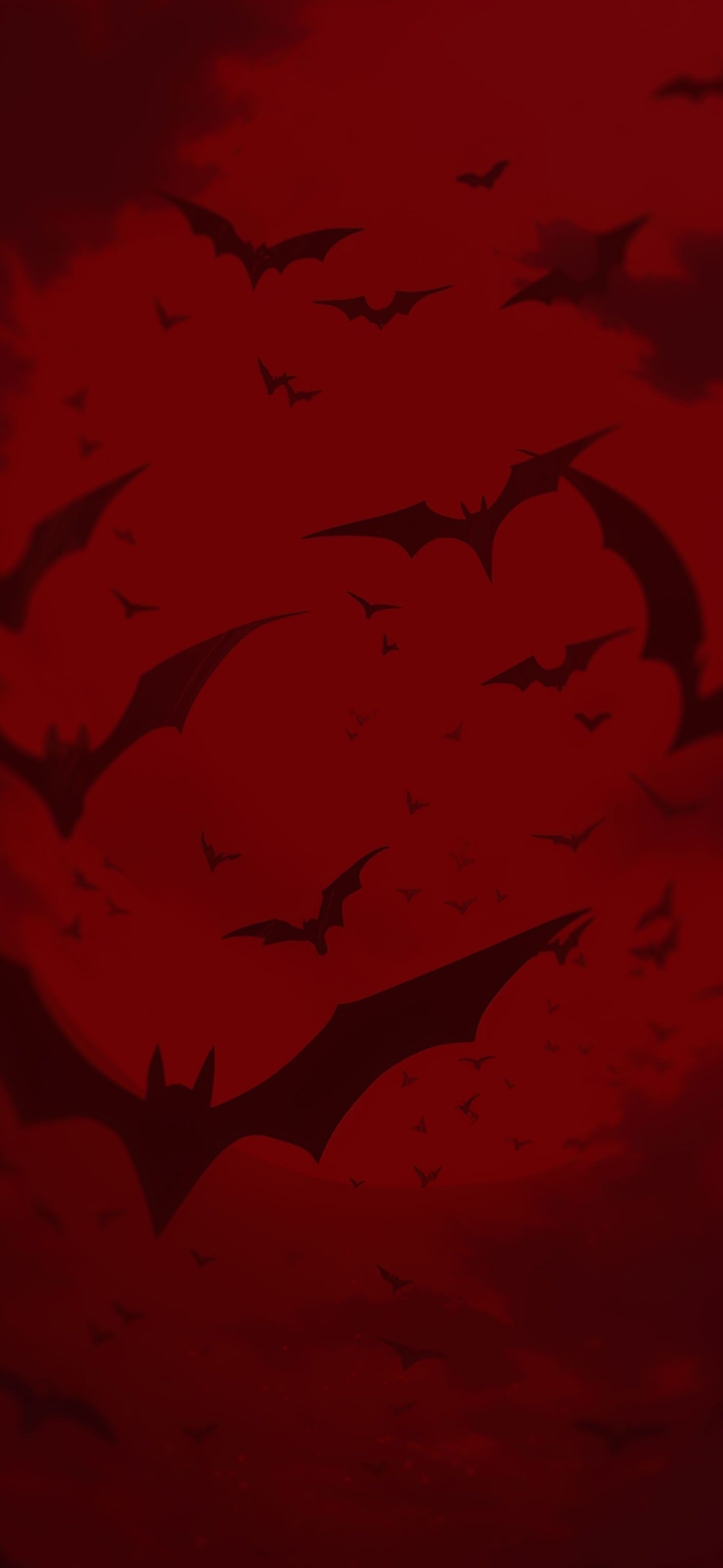 1463x3171 Bats in Red Sky Halloween Wallpaper Bats Wallpaper