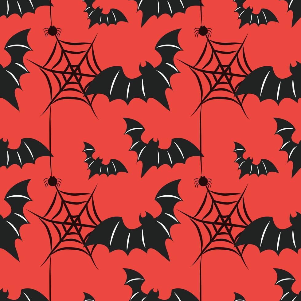 980x980 halloween item seamless vector design red background