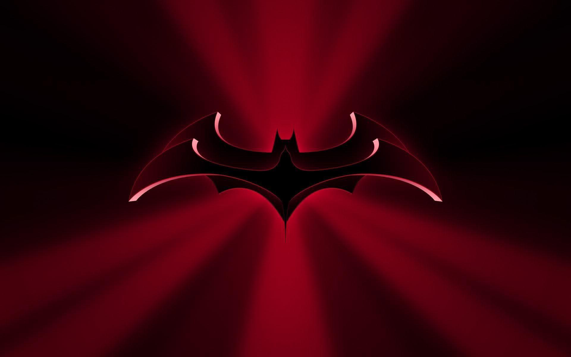 1920x1200 Red Bat Symbol On Logo