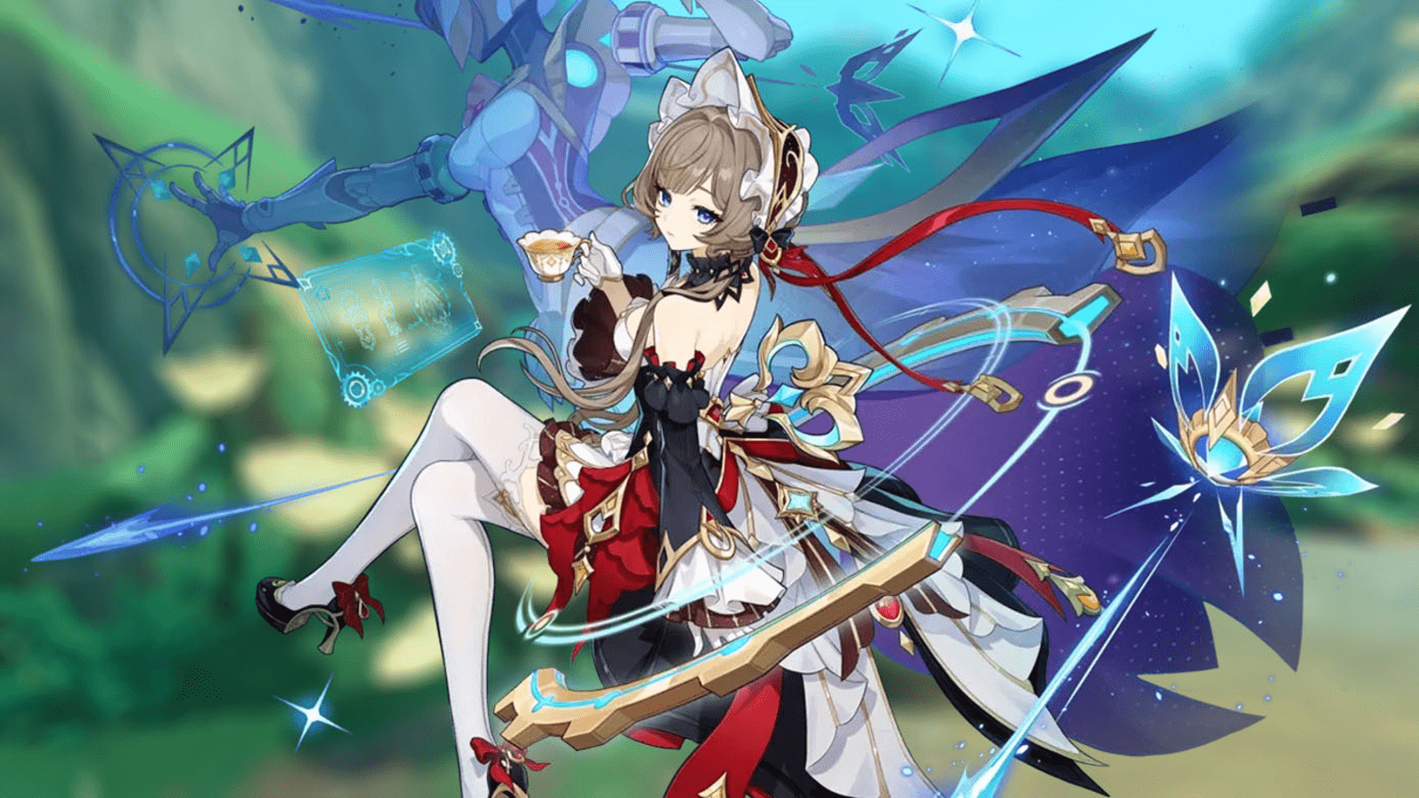 1600x900 Genshin Impact Sandrone materials, kit, and Constellations