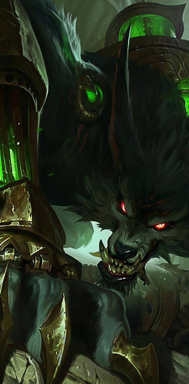 630x1280 Download Unleash the Power of Warwick, Master of the Jungle in League of Legends Wallpaper