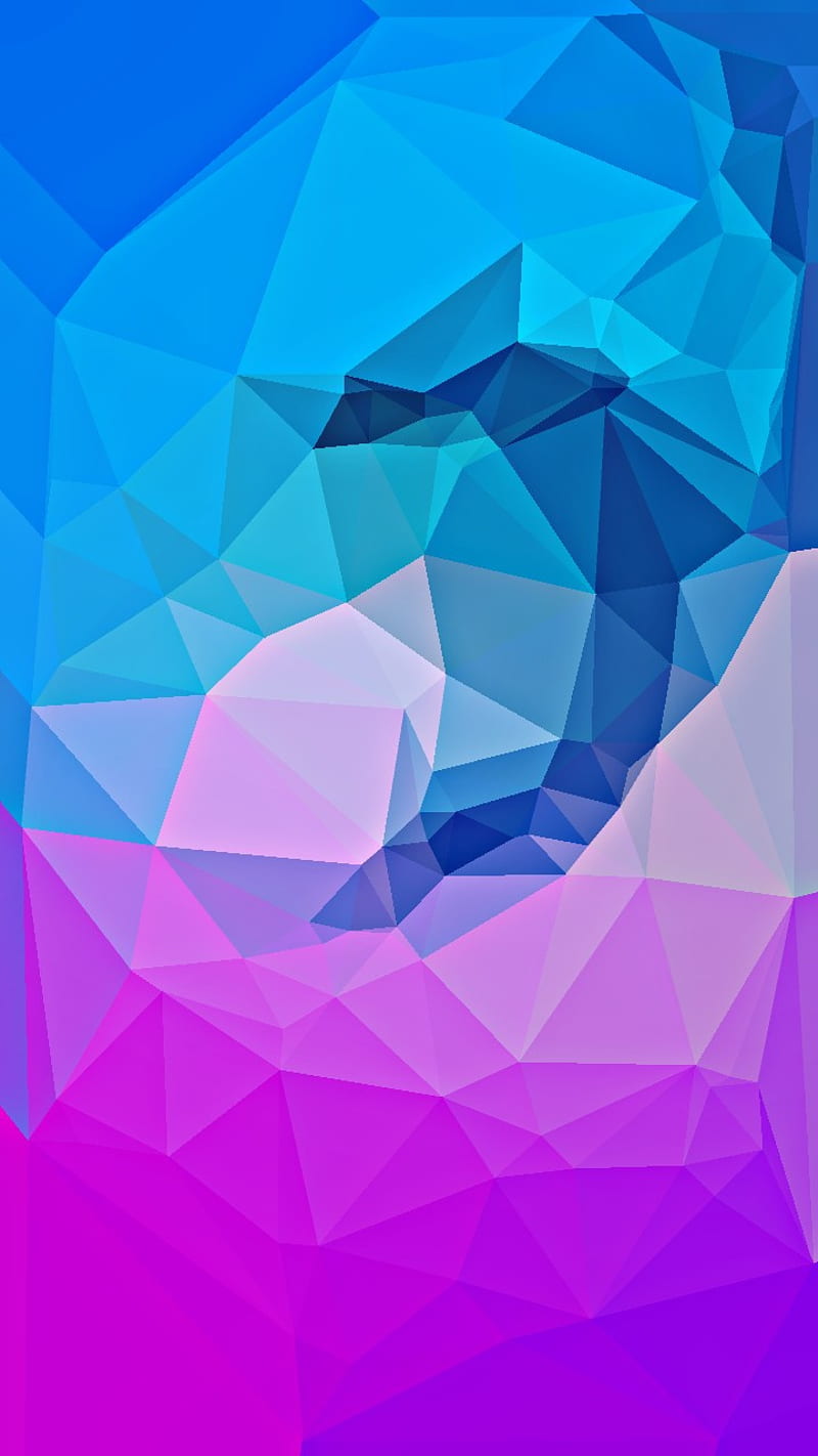 800x1422 Polygon, gradient, lollipop, old samsung, pink and blue, HD phone wallpaper