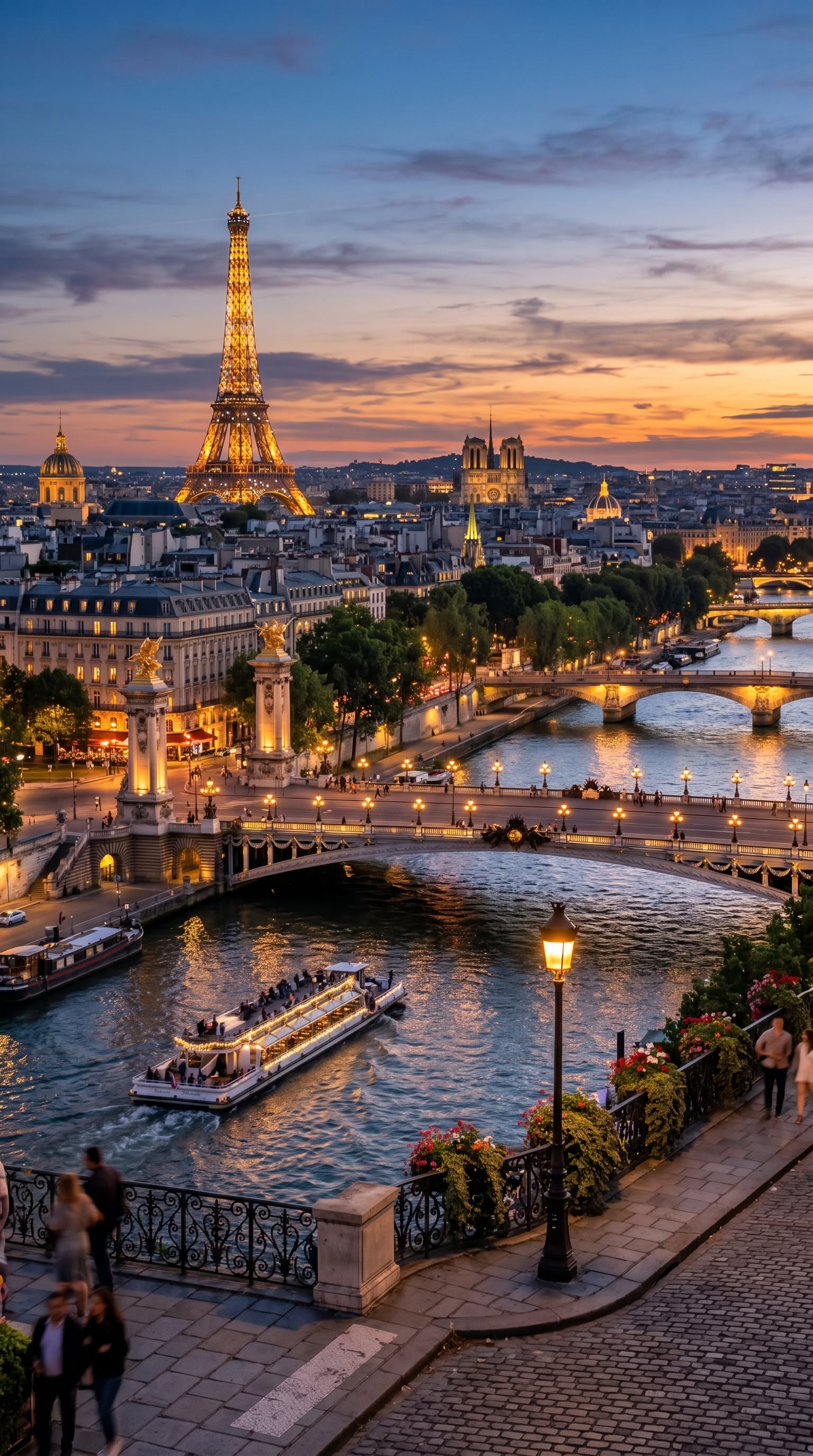 1536x2752 Samsung Earphones People Are Walking Down An Old Cobblestone Street In Paris, France