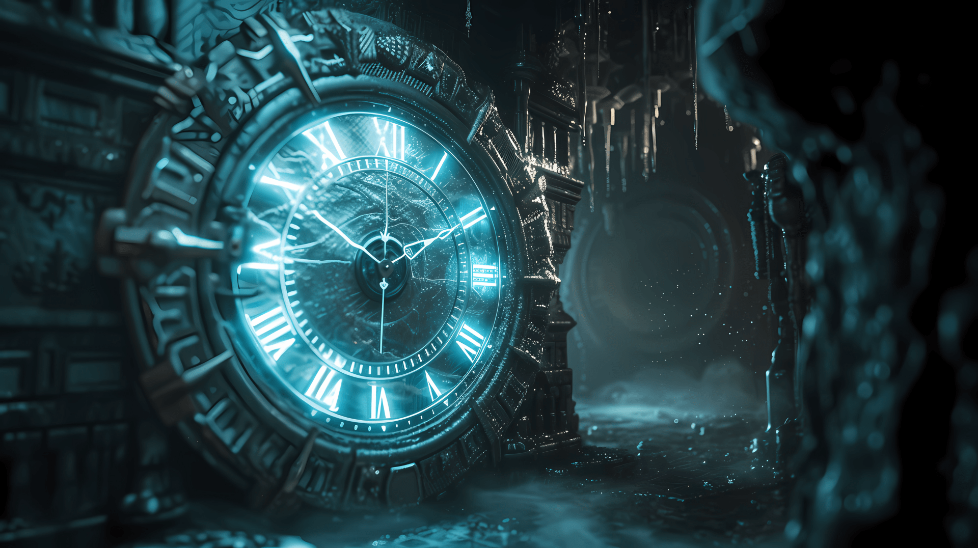 1920x1076 Ancient glowing clockwork