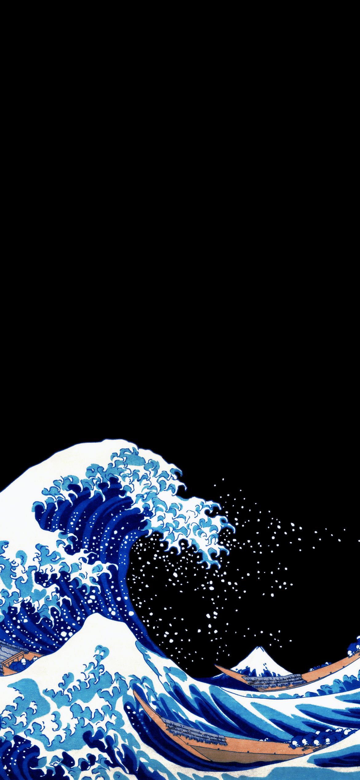 1170x2535 Wallpaper Amoled, OLED, Great Wave Off Kanagawa, The Great Wave Off Kanagawa, Japanese Art, Background Free Image