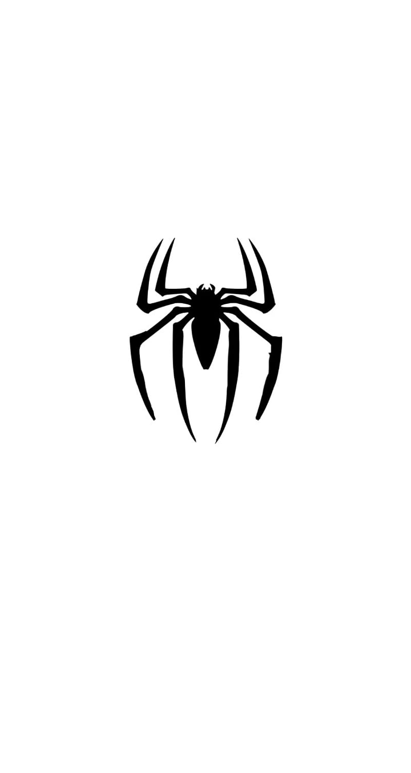 800x1504 Spiderman BlackWhite, logo, HD phone wallpaper