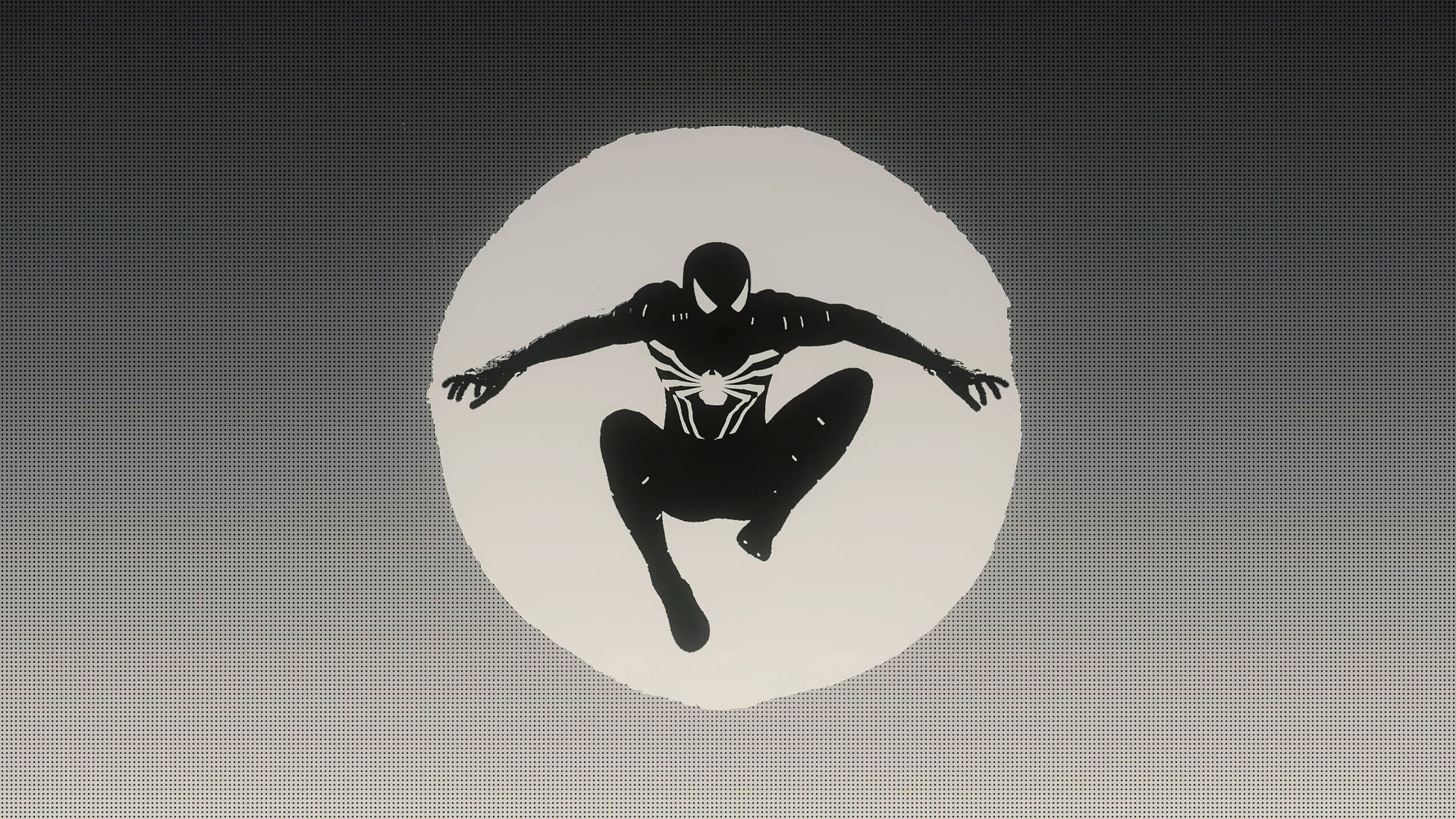 1920x1080 Download Spider Man White Circle Black Suit Wallpaper