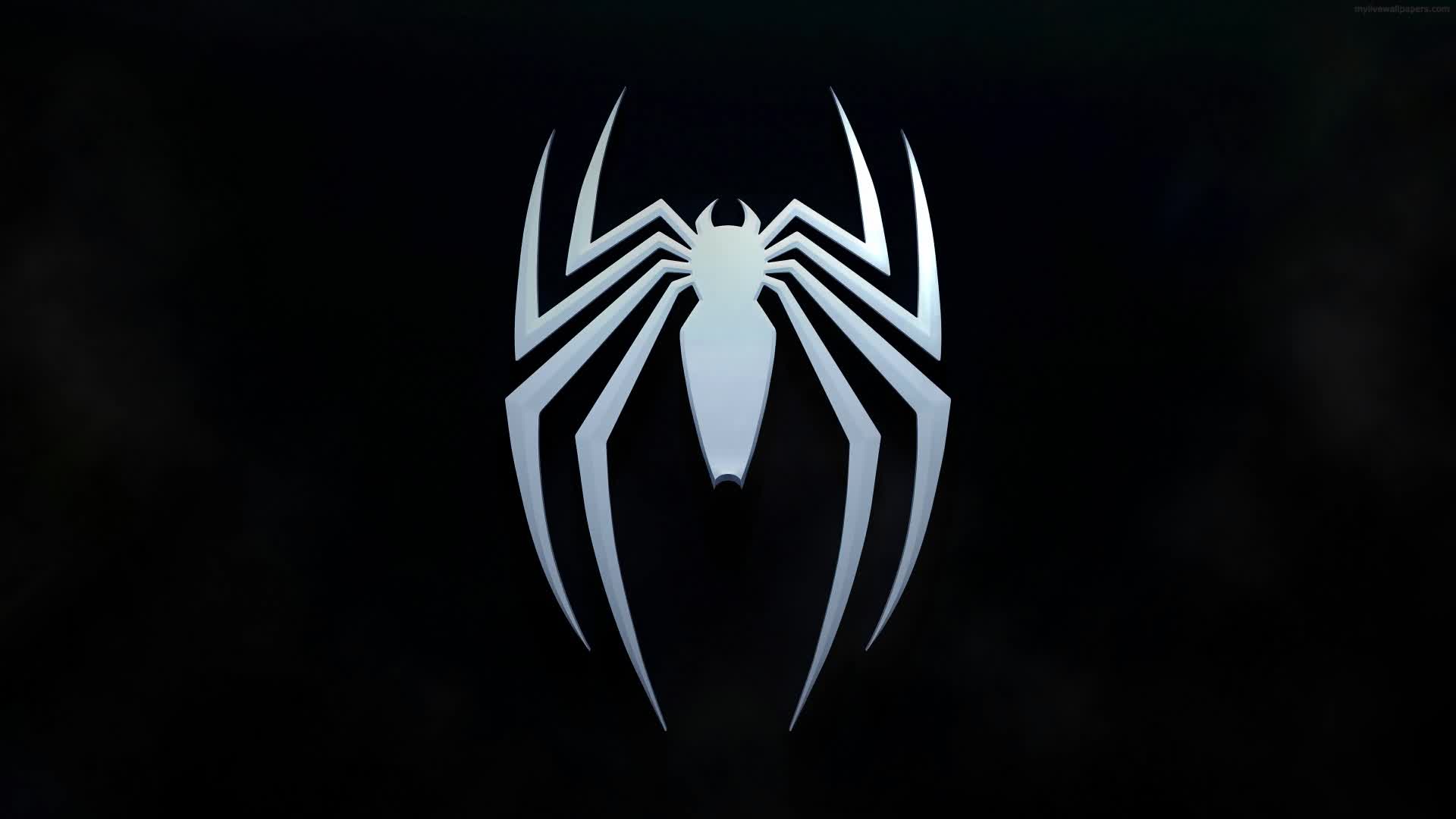 1920x1080 Black Spider Man Logo Wallpaper