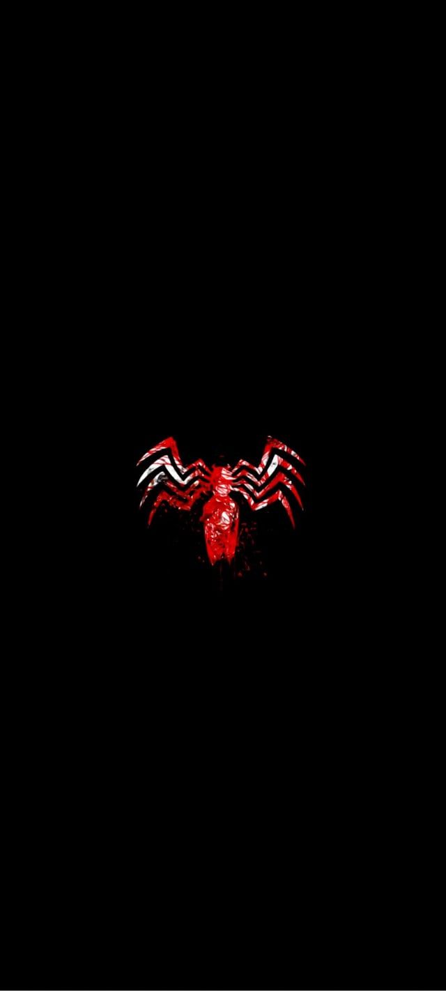 640x1422 I Wasn't Able To Find A Spider Man Wallpaper That I Liked, So I Took The Black Spidey Logo And Made A Custom Wallpaper. How's It?