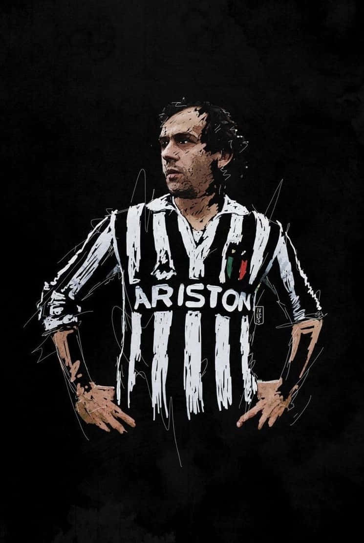 745x1111 Download Michel Platini Football Digital Art Wallpaper