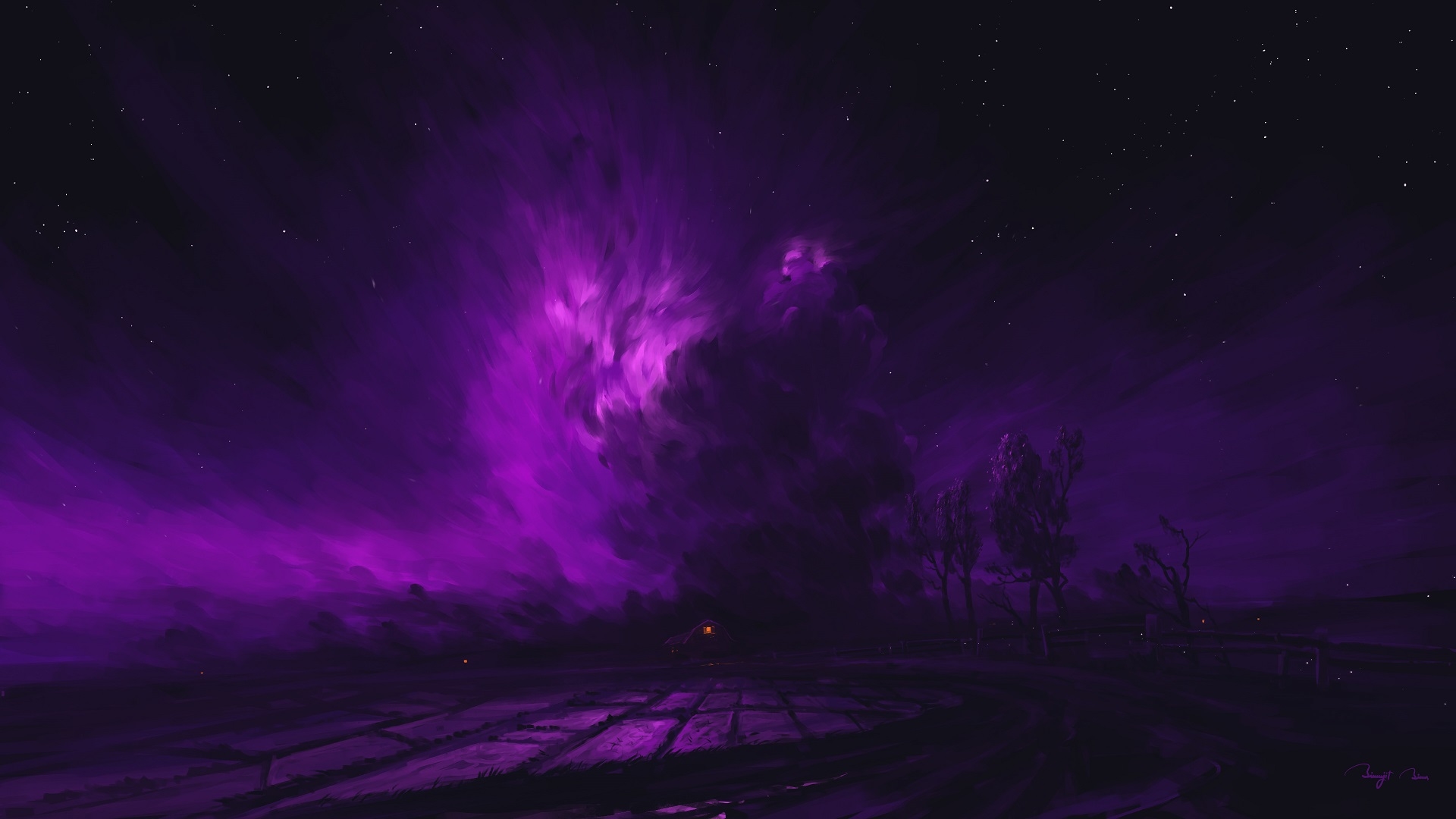 1920x1080 Glowing Purple Cloud Art Wallpaper, HD Artist 4K Wallpaper, Image and Background