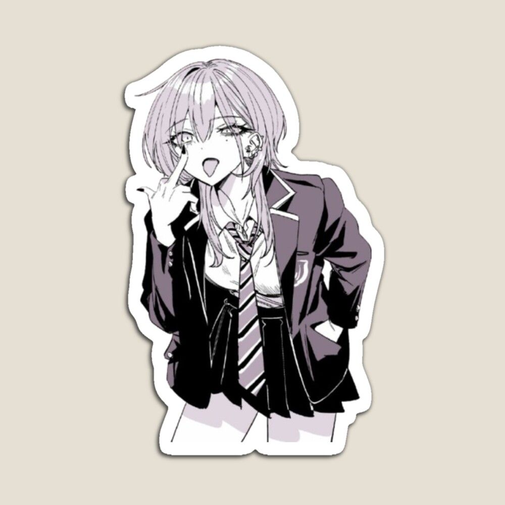 1000x1000 Haimiya Senpai Sticking Tongue Out Manga Poster