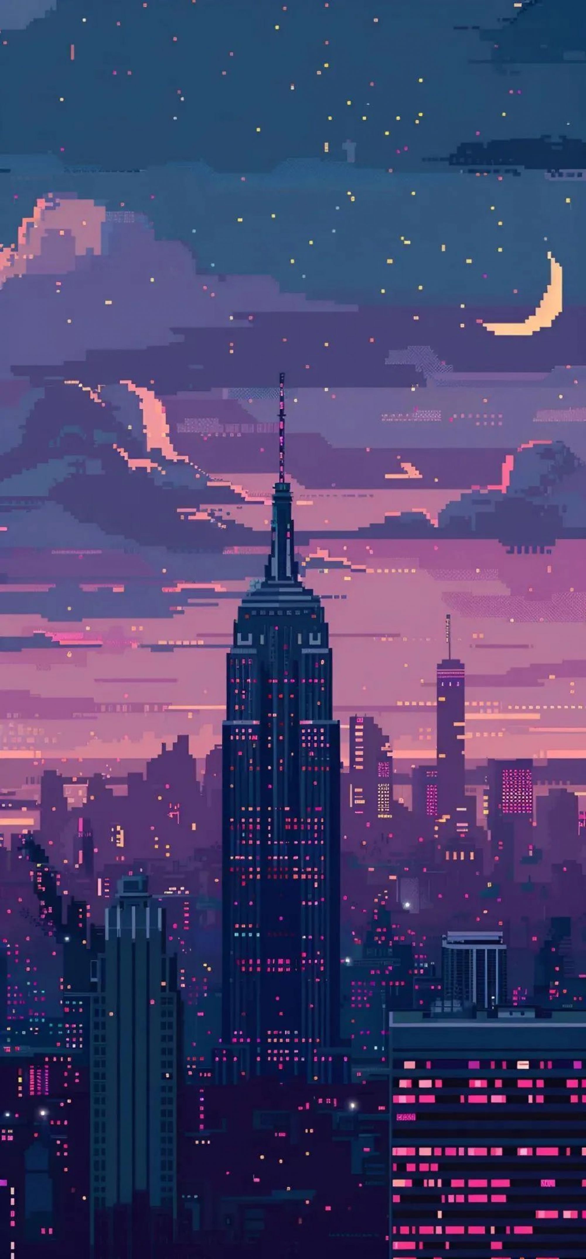2000x4298 New York NYC USA America United States 8bit Digital Art Unique Artist
