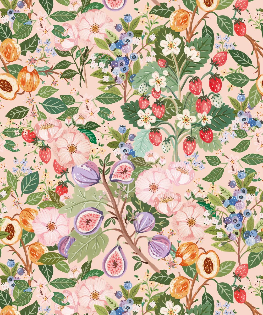 1100x1320 Summer Fruit Wallpaper Dining Room Kitchen Wallpaper Roll & King