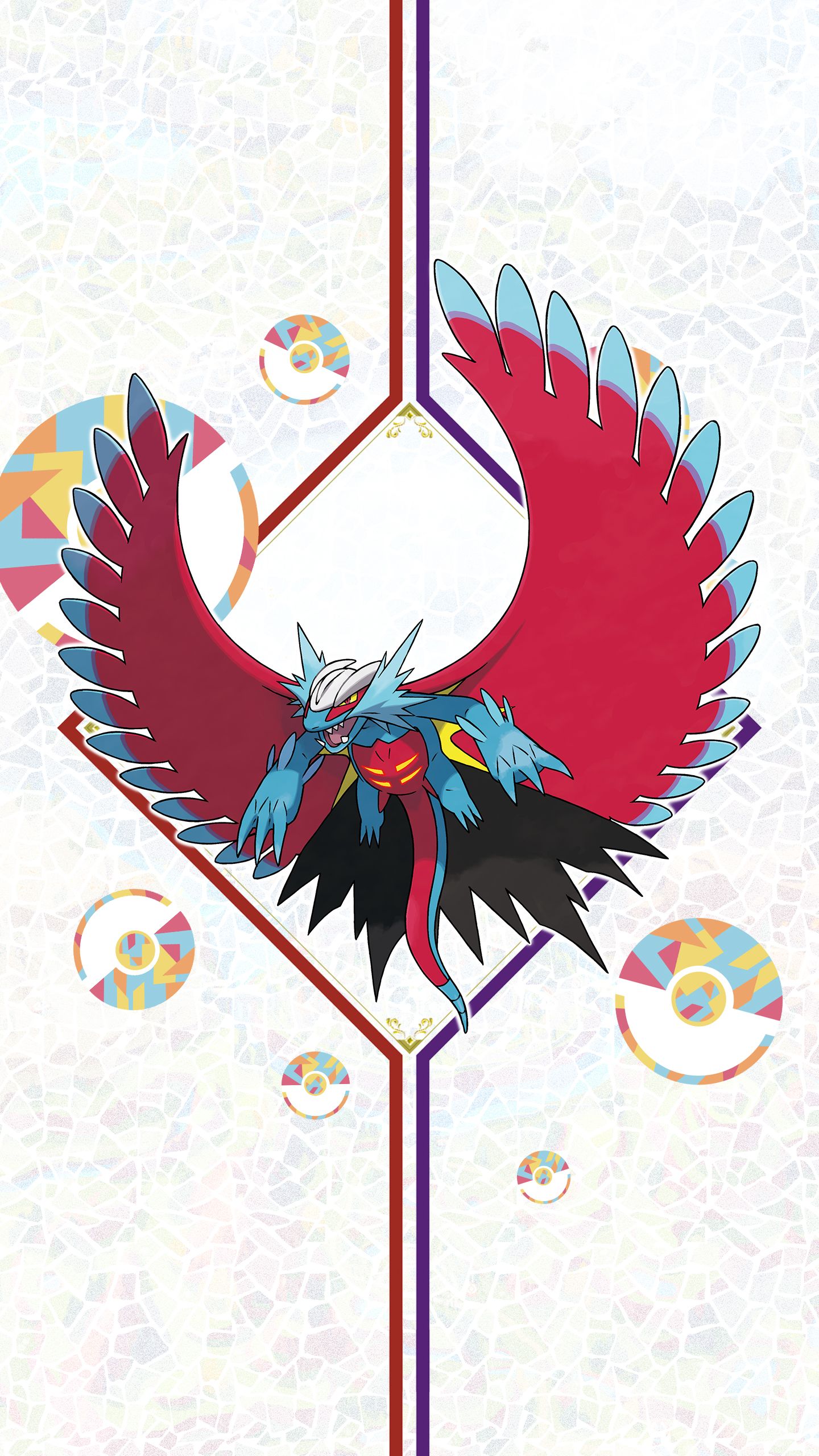 1440x2560 Pokémon Scarlet & Violet Roaring Moon Wallpaper with Monocle