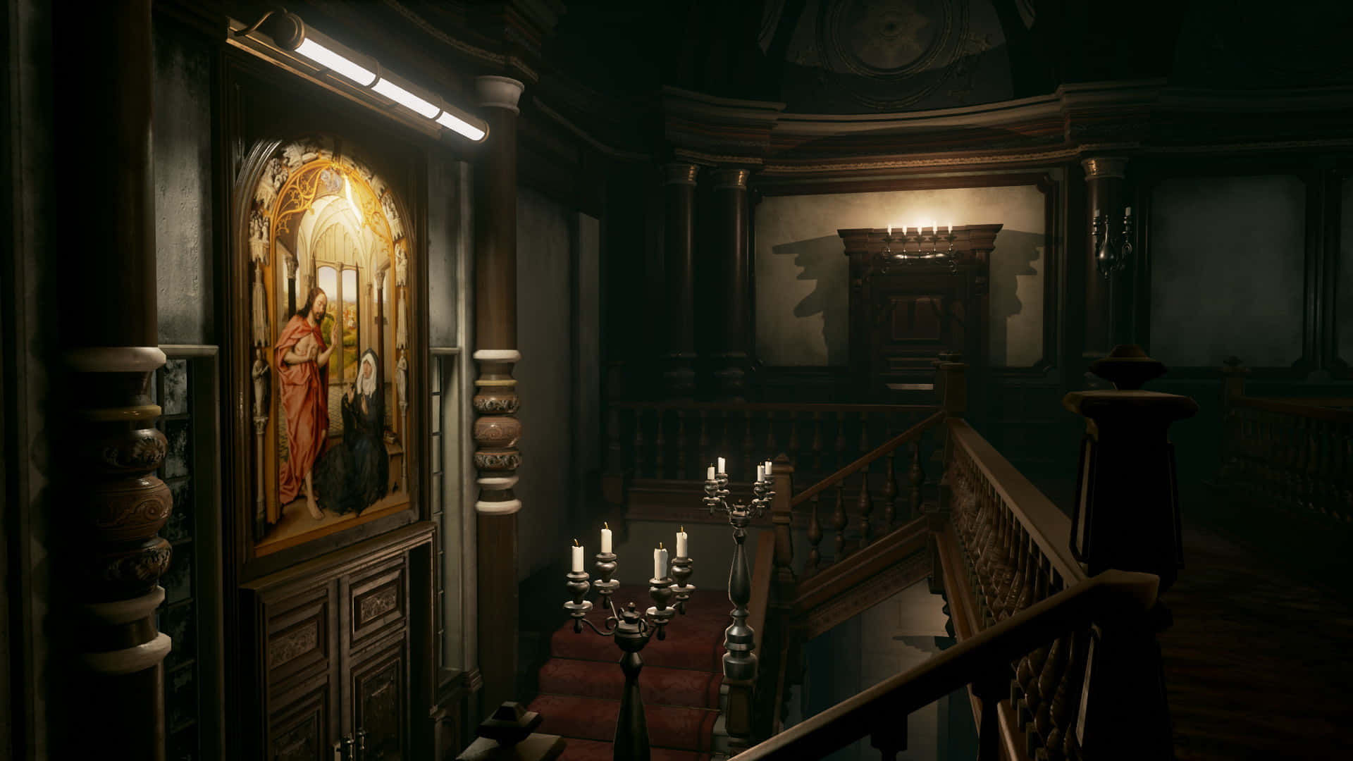 1920x1080 Download Resident Evil Spencer Mansion Hallway Wallpaper