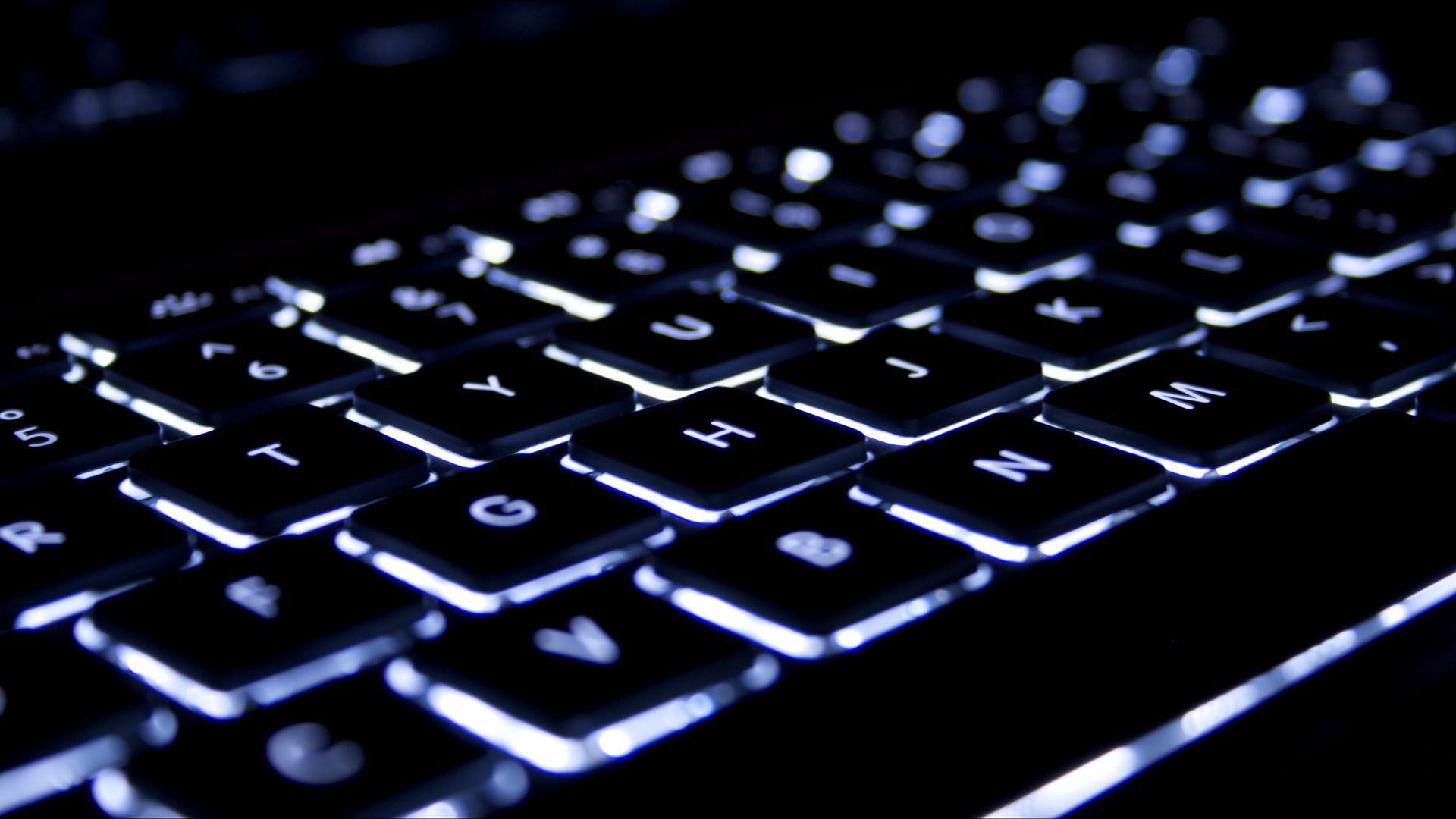 1920x1080 Download wallpaper 1920x1080 laptop, keyboard, backlight, dark full hd, hdtv, fhd, 1080p HD background