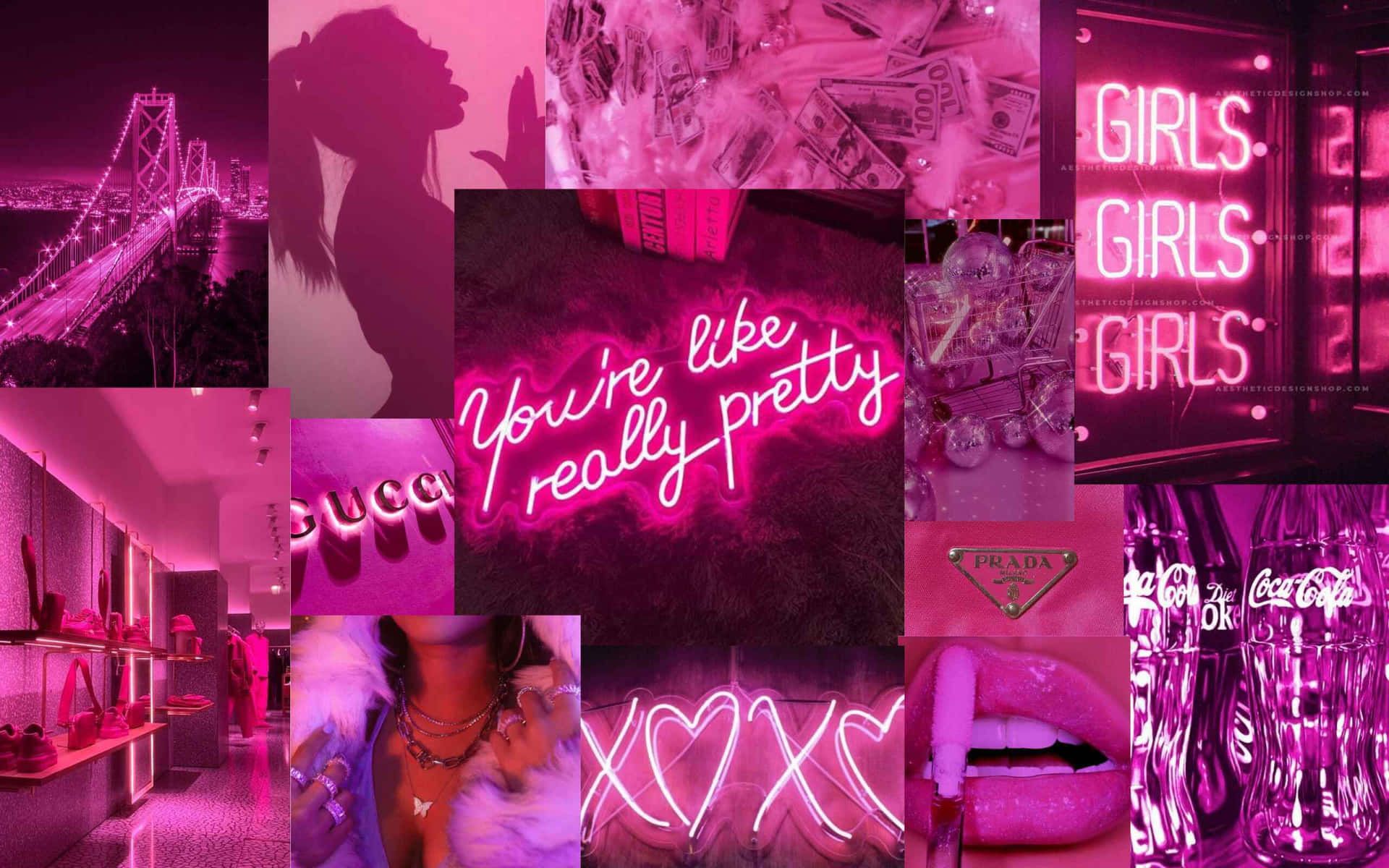 1920x1200 Pink Baddie Aesthetic Wallpaper