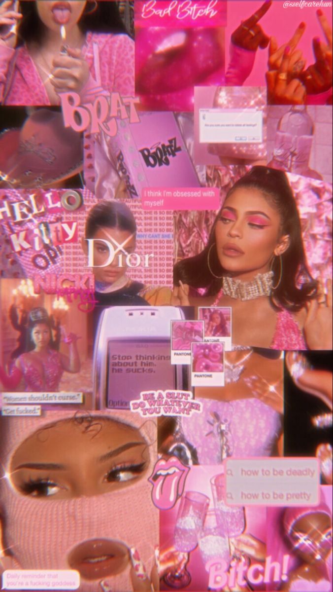 676x1200 Pink Baddie Aesthetic Wallpaper