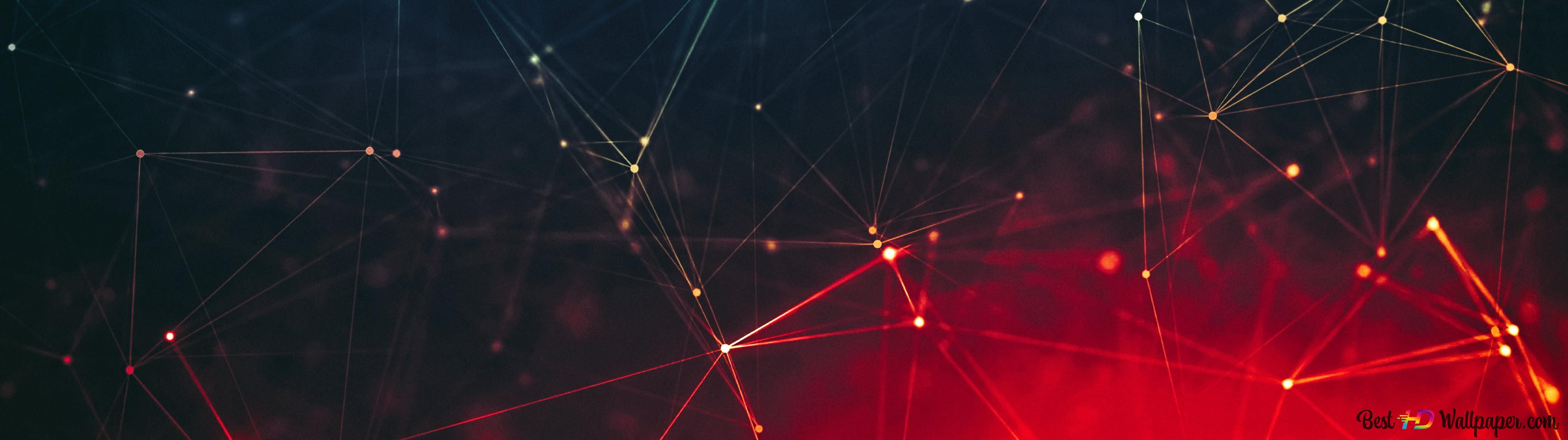 5120x1440 Red and back digital art 4K wallpaper download