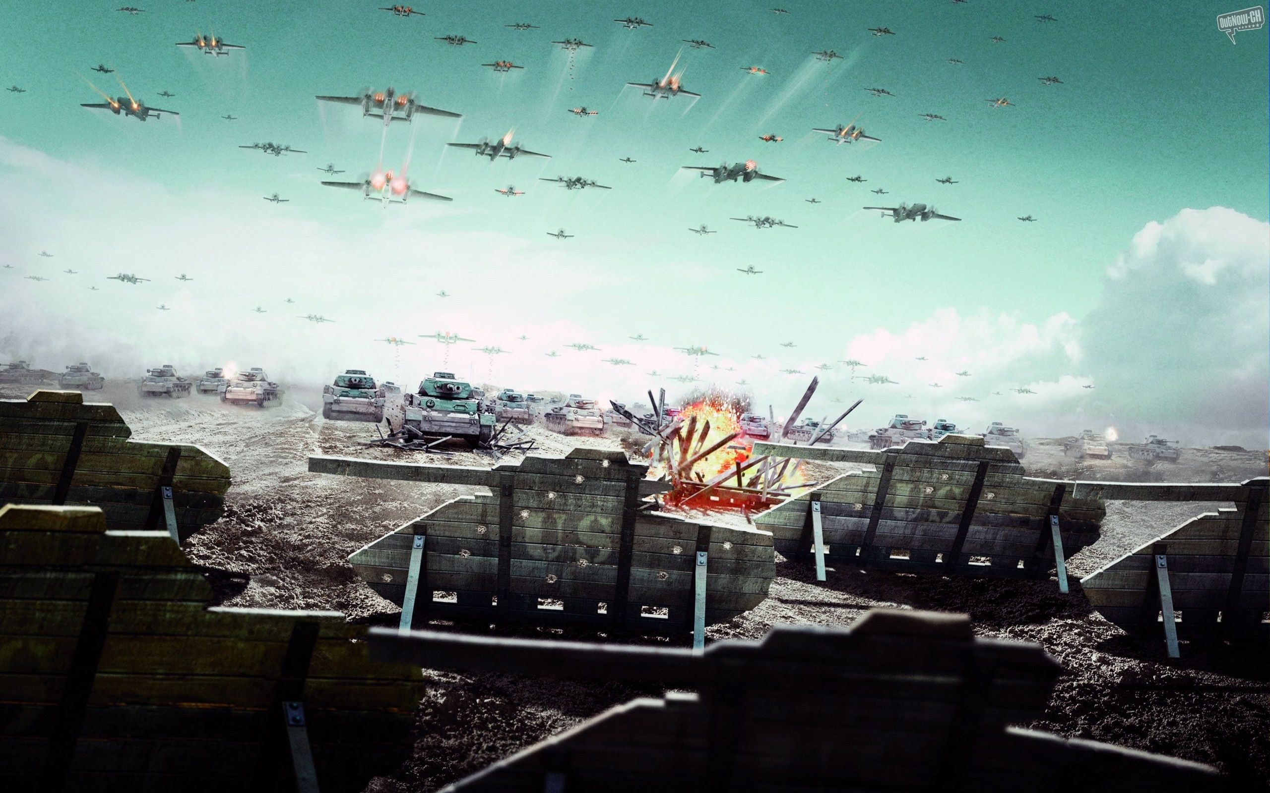 2560x1600 War Field Wallpaper