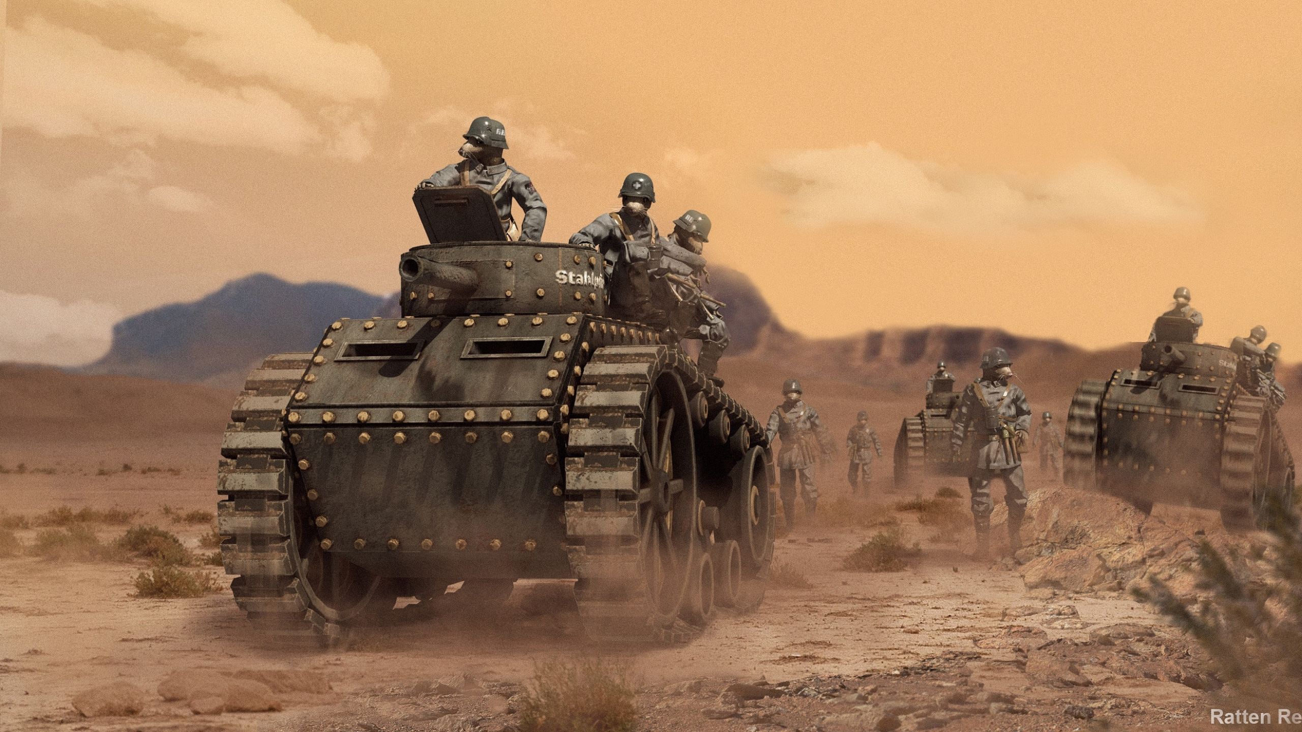 2560x1440 War Field HD Ratten Reich Wallpaper