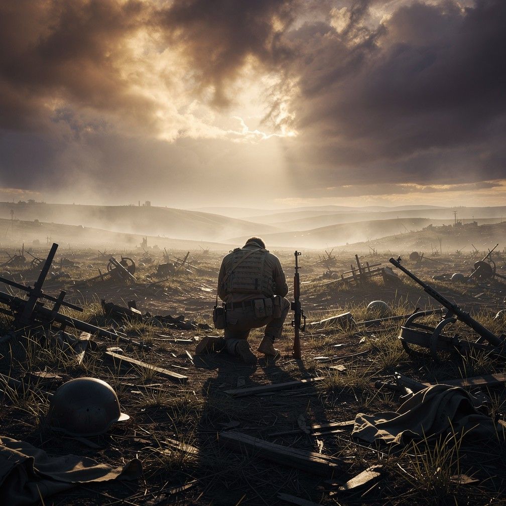 1008x1008 Free Epic Battlefield Sunset Image, Sunset, Soldier